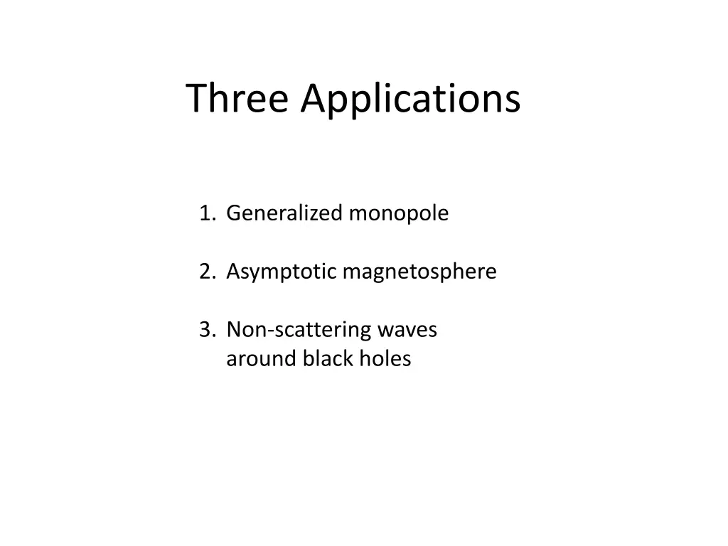 three applications