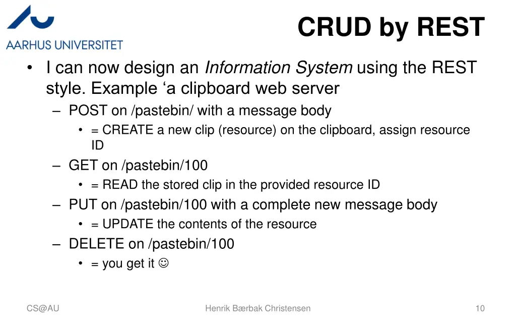 crud by rest