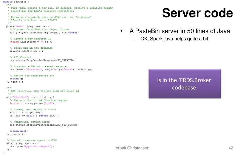 server code