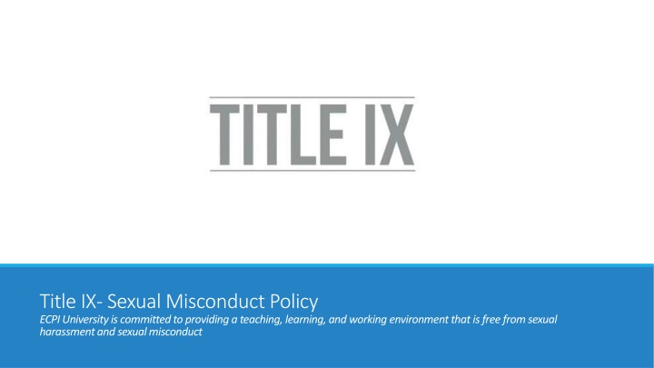 title ix sexual misconduct policy ecpi university