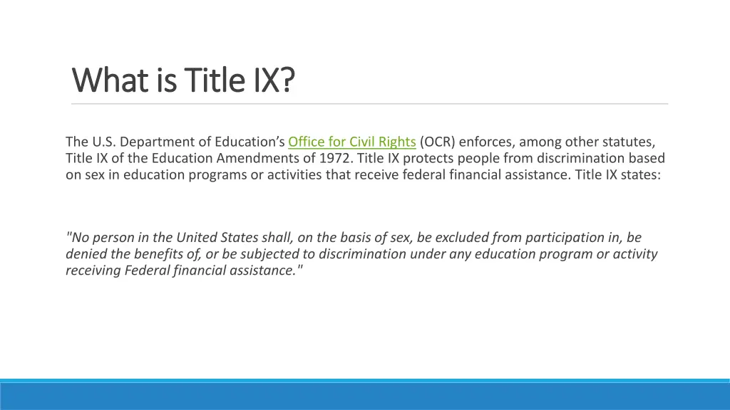 what is what is title ix
