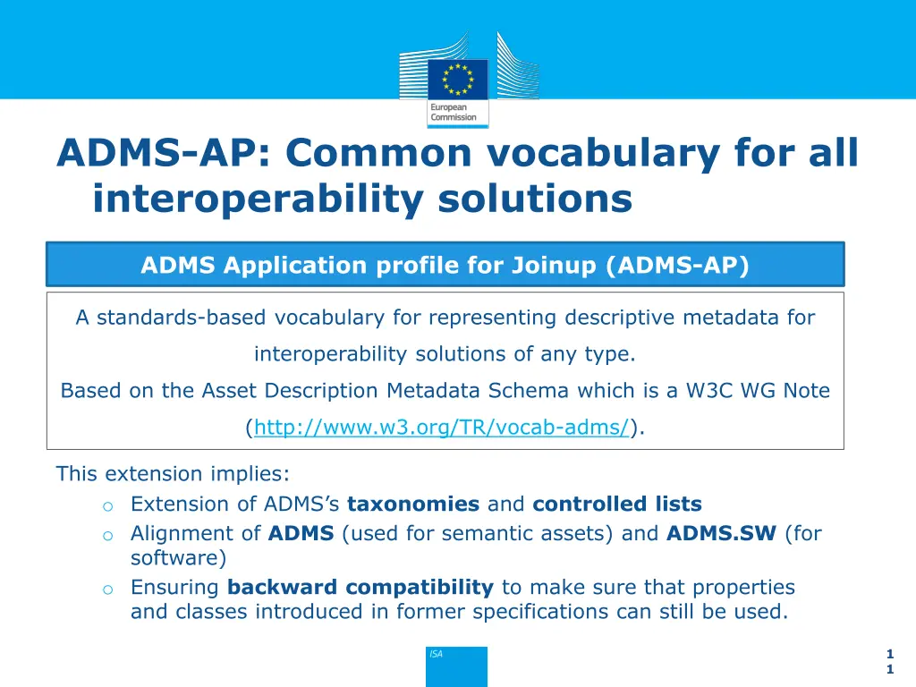 adms ap common vocabulary