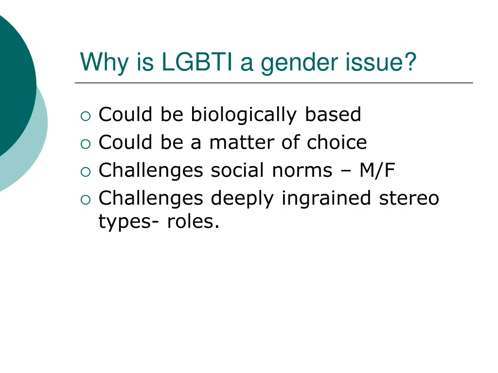 why is lgbti a gender issue