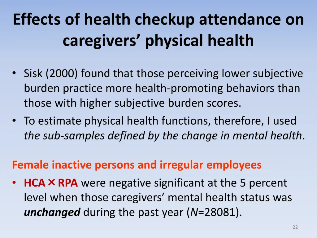 effects of health checkup attendance 1