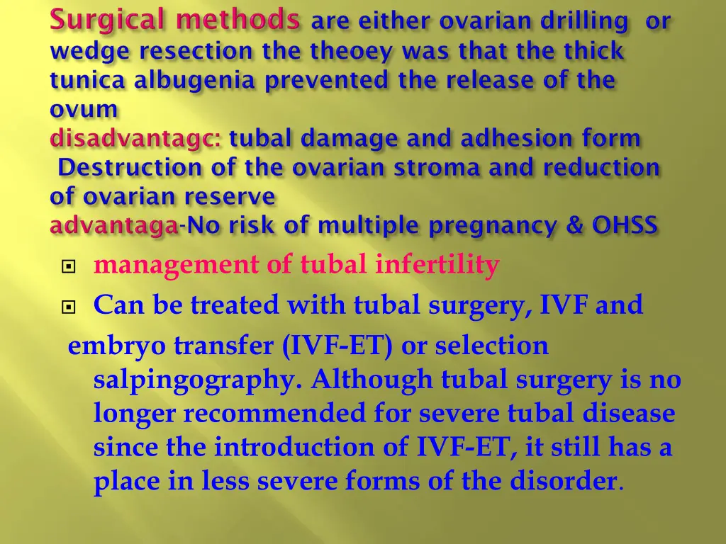 management of tubal infertility can be treated