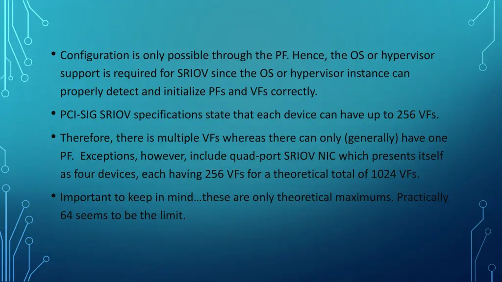 configuration is only possible through