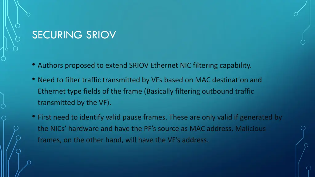 securing sriov