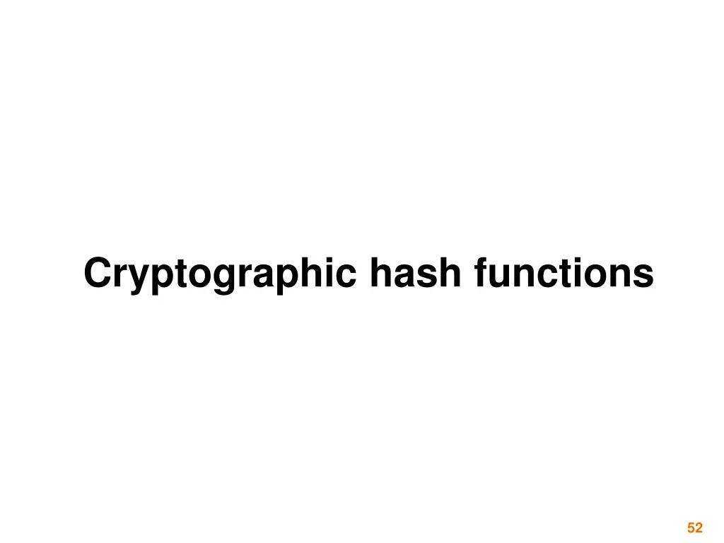 cryptographic hash functions