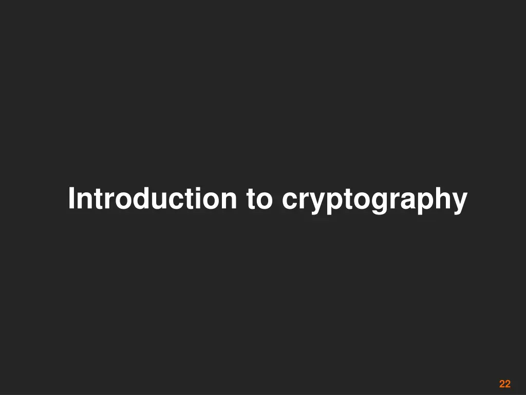 introduction to cryptography
