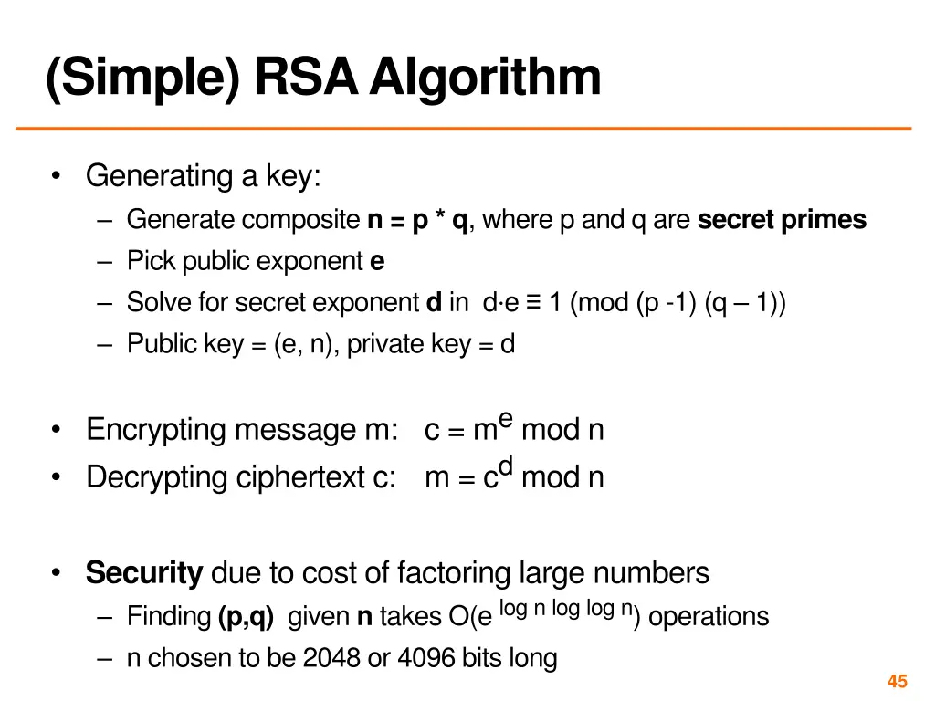 simple rsa algorithm