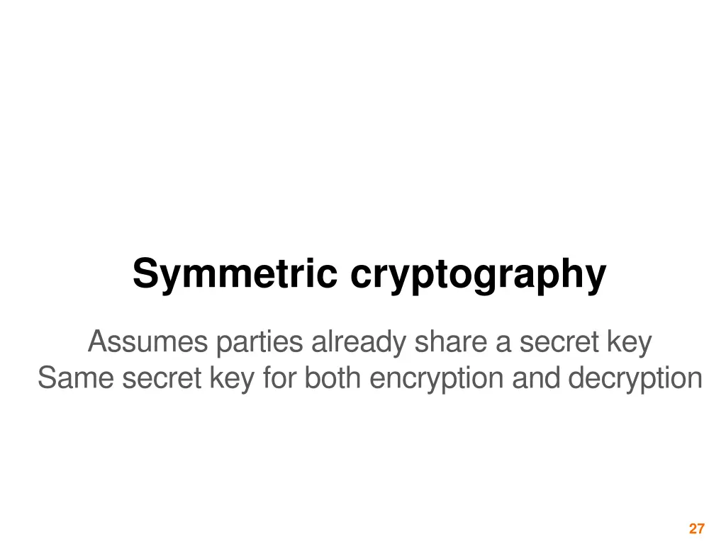 symmetric cryptography