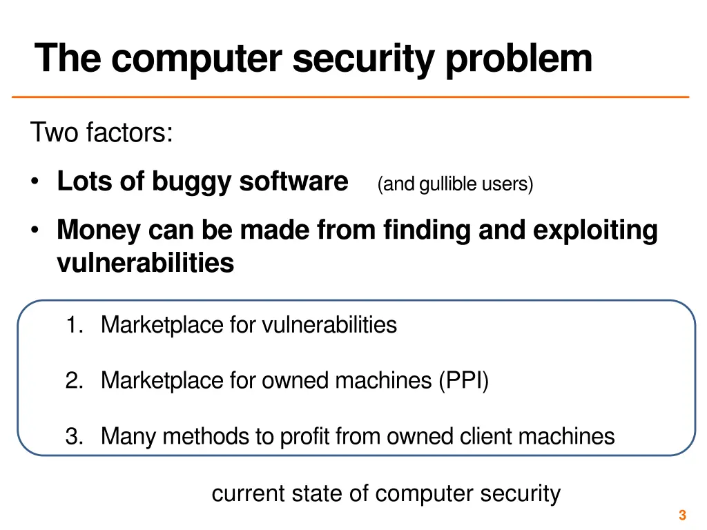 the computer security problem
