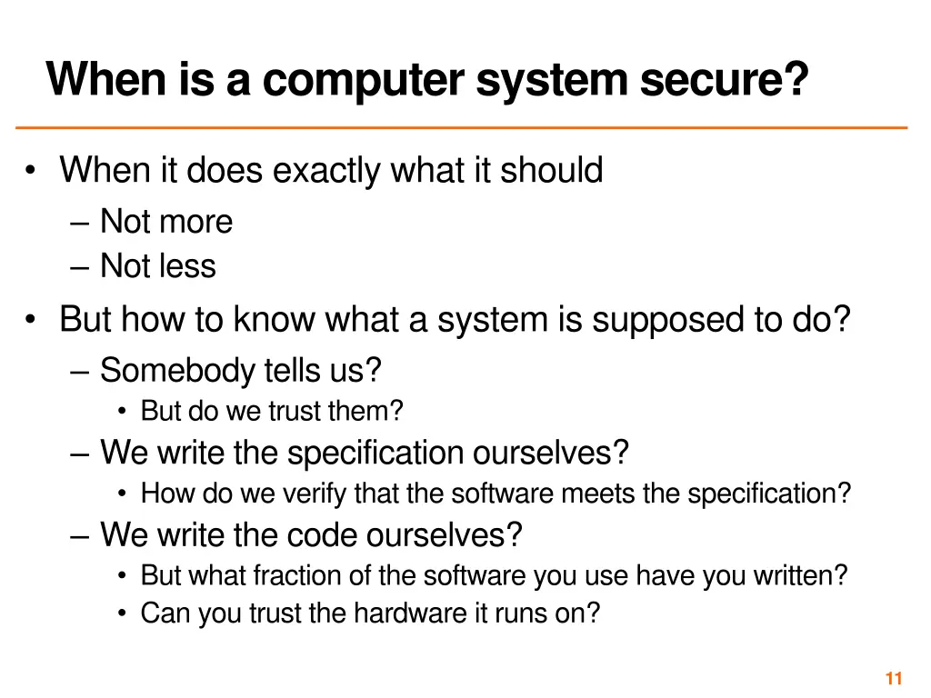 when is a computer system secure