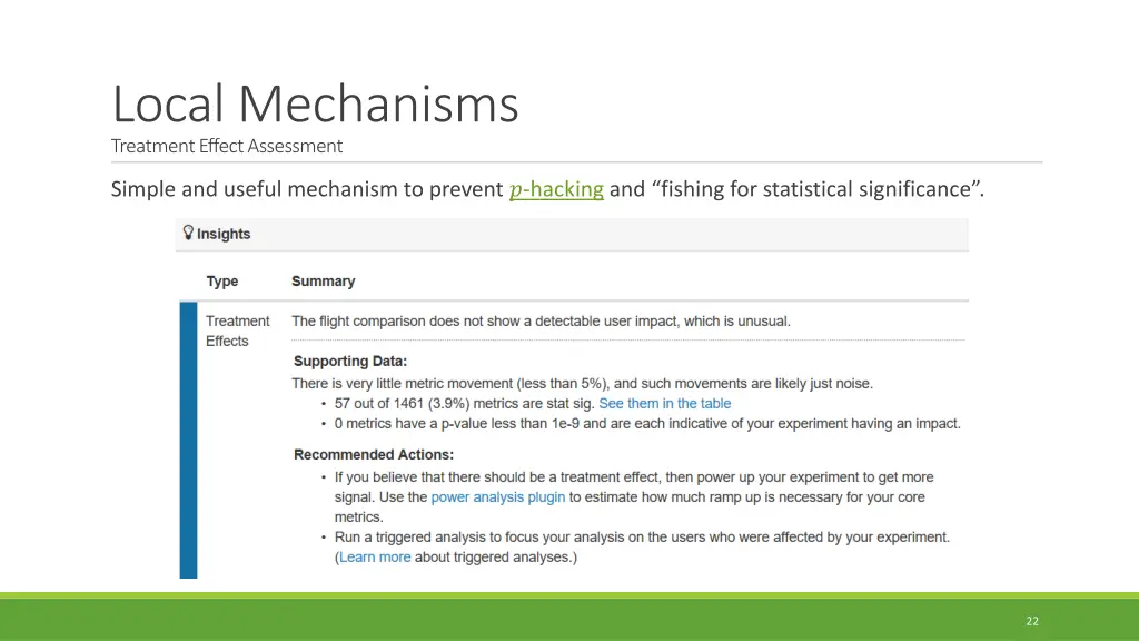 local mechanisms treatment effect assessment