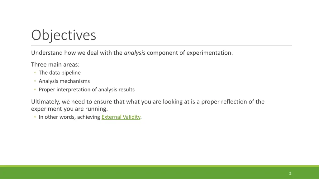 objectives