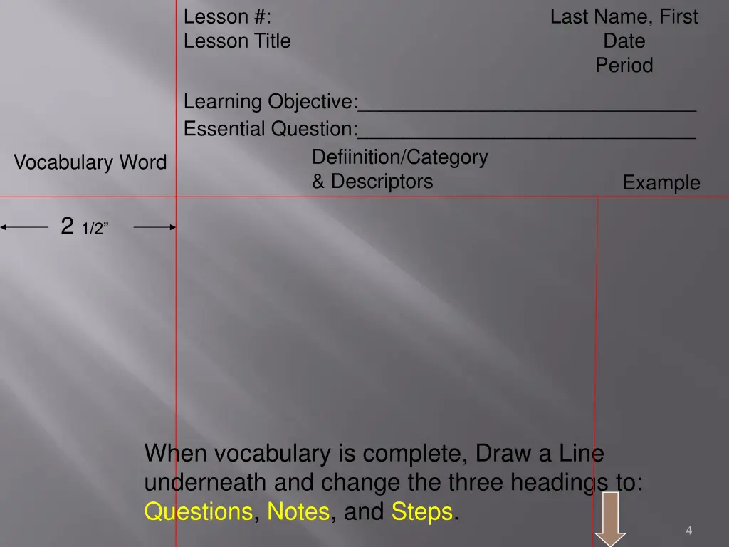 lesson lesson title