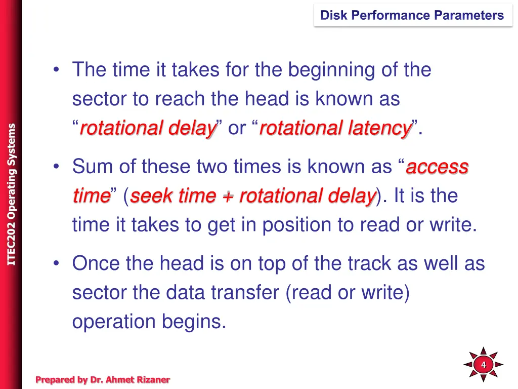 disk performance parameters 2