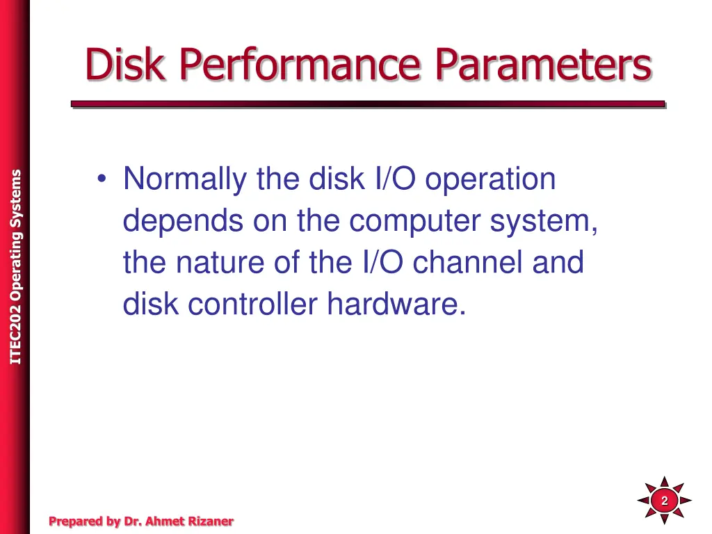 disk performance parameters