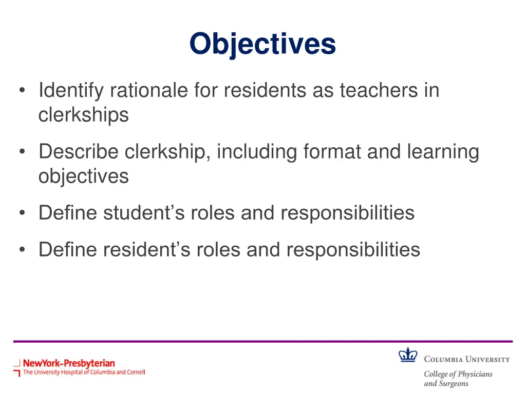 objectives