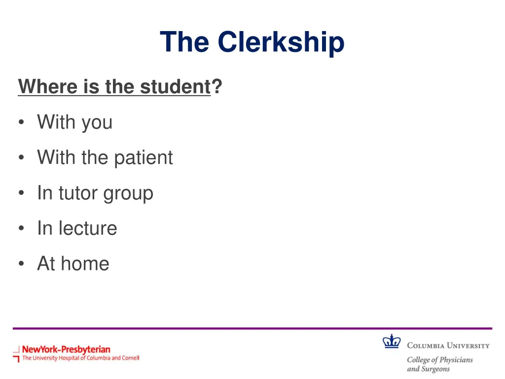 the clerkship 7