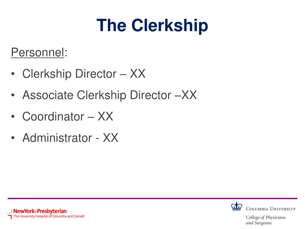 the clerkship