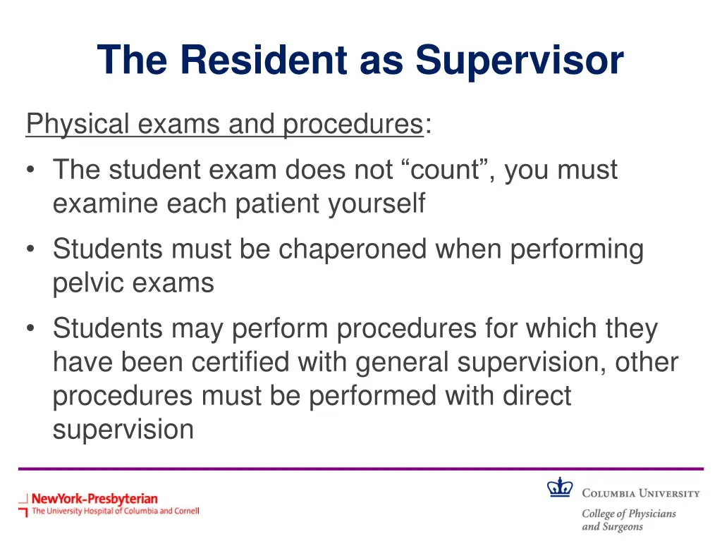 the resident as supervisor 1