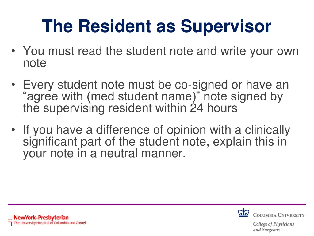 the resident as supervisor 4