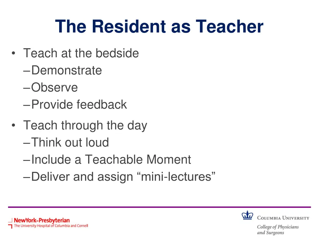 the resident as teacher 1