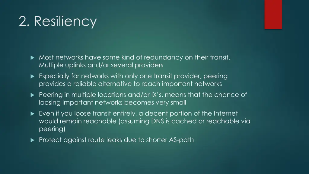 2 resiliency