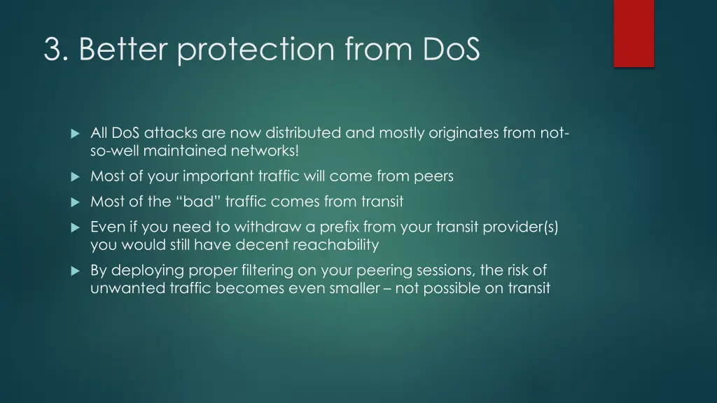 3 better protection from dos