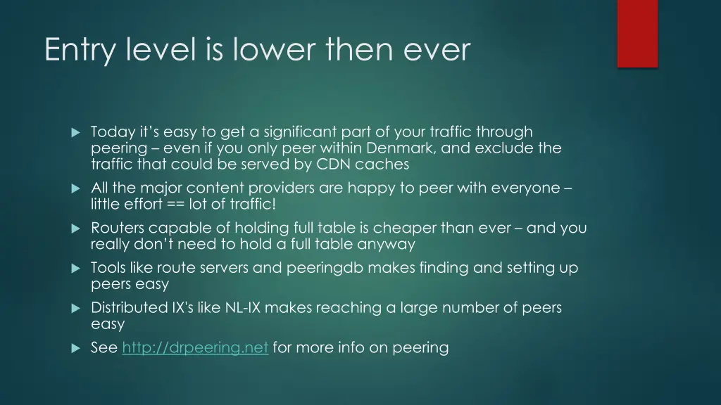 entry level is lower then ever