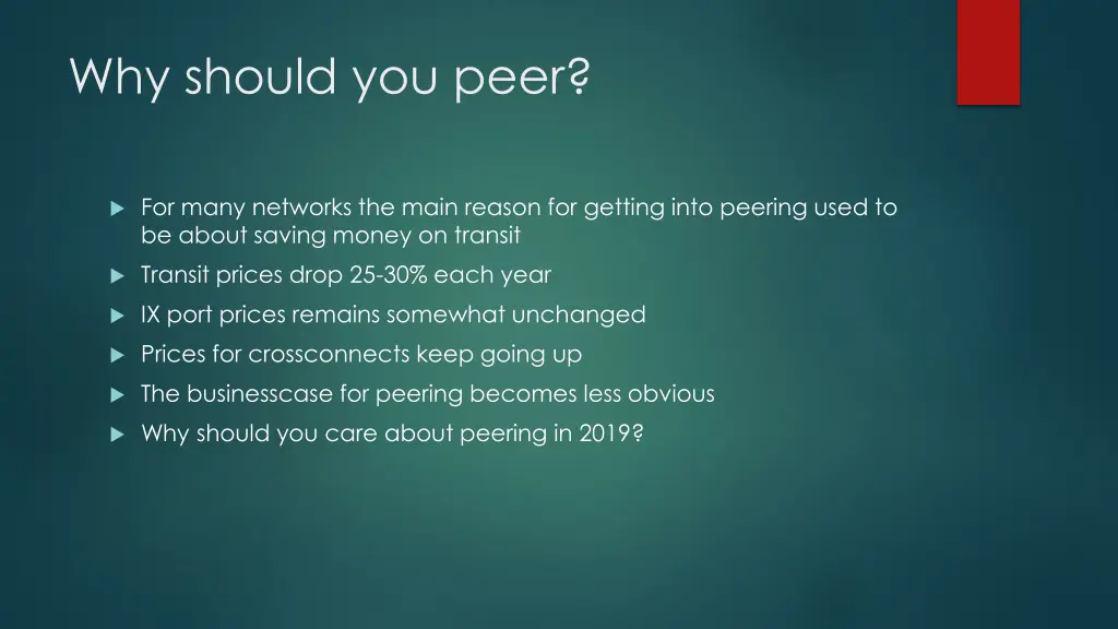 why should you peer