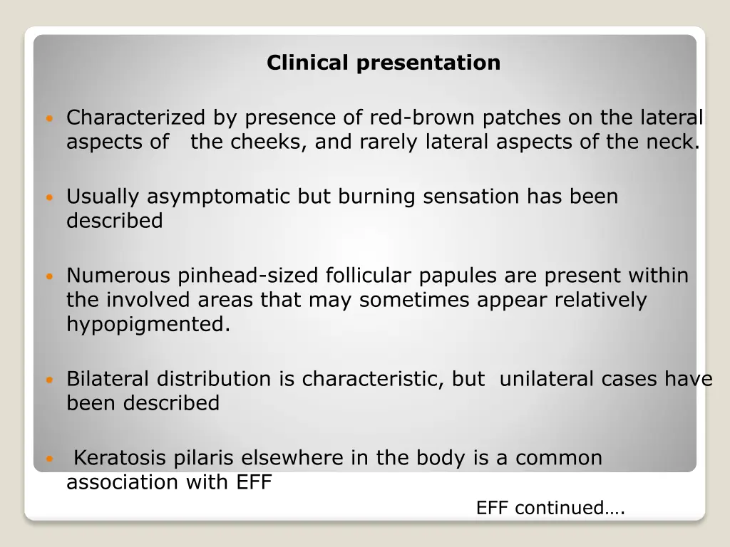 clinical presentation