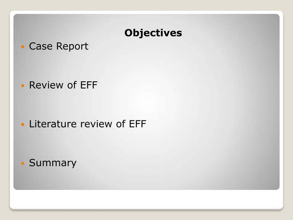 objectives