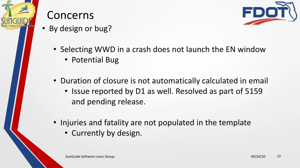 concerns by design or bug