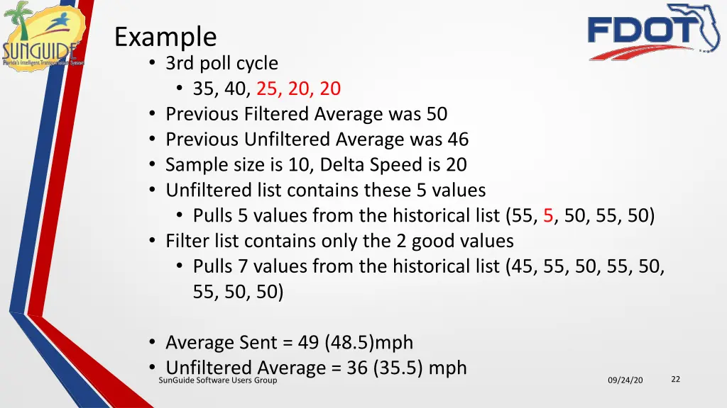 example 3rd poll cycle 35 40 25 20 20 previous