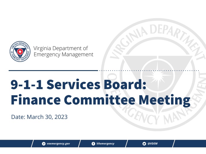 9 1 1 services board finance committee meeting