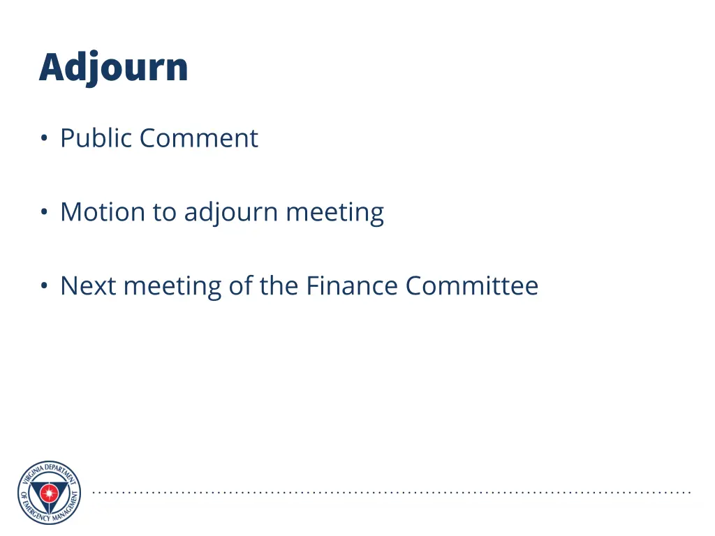 adjourn