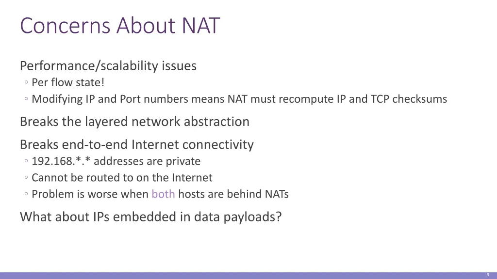 concerns about nat