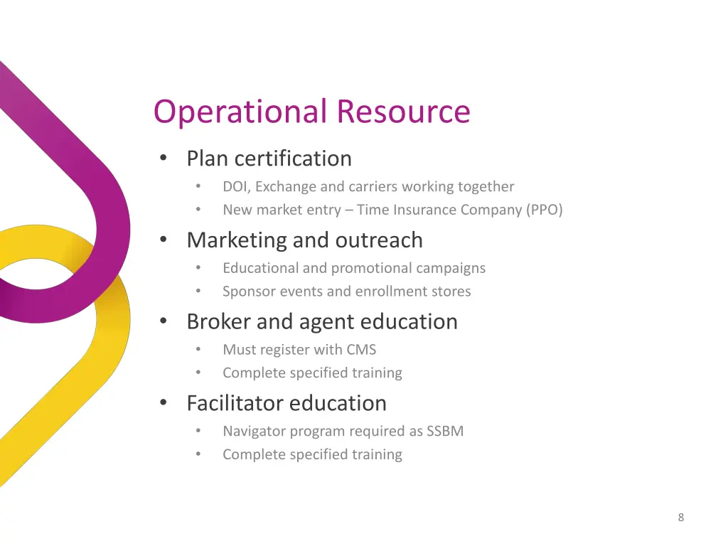 operational resource plan certification