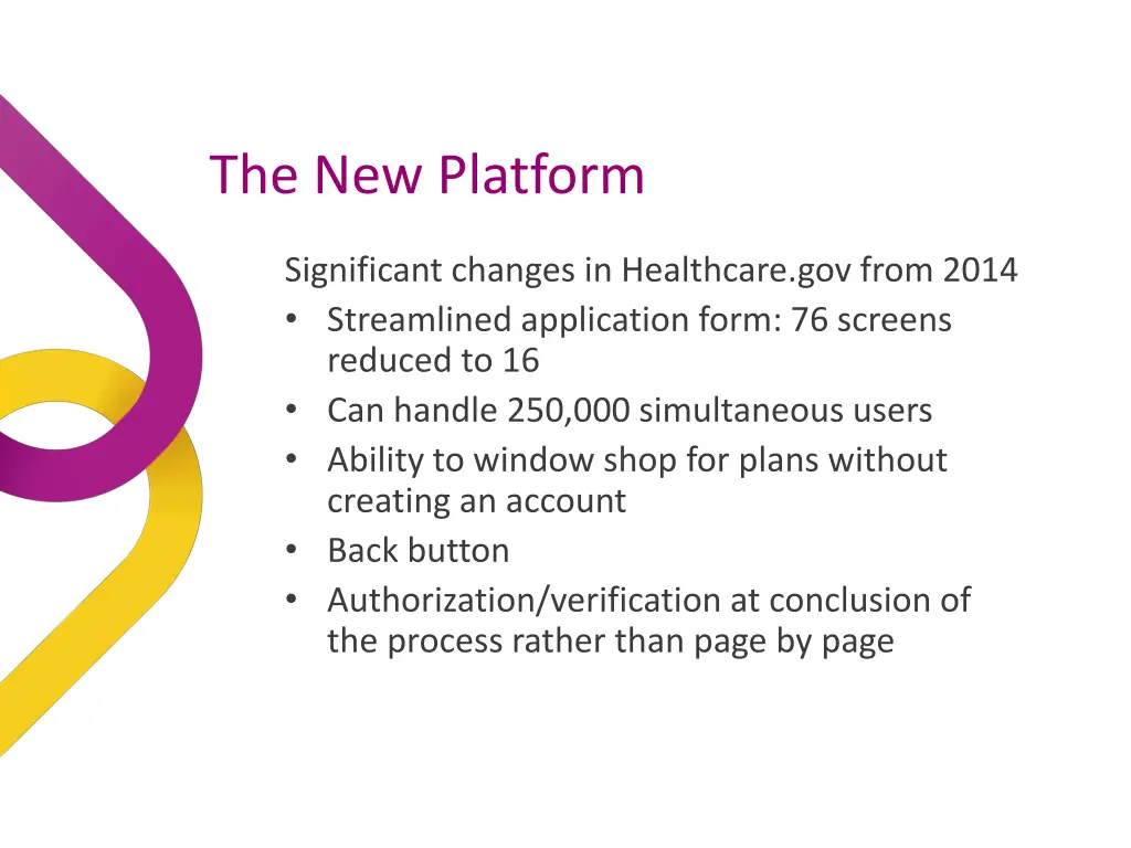the new platform