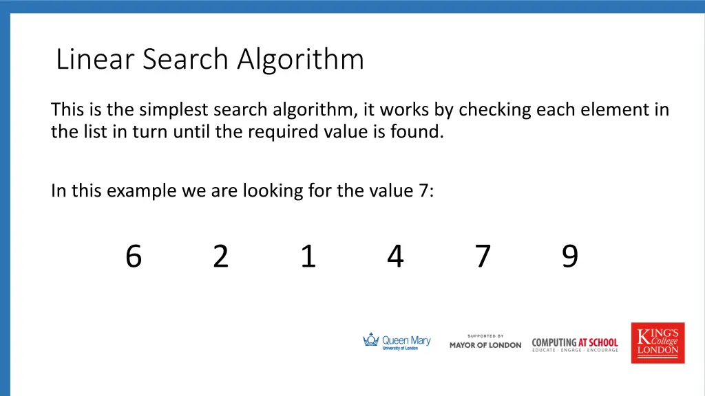 linear search algorithm