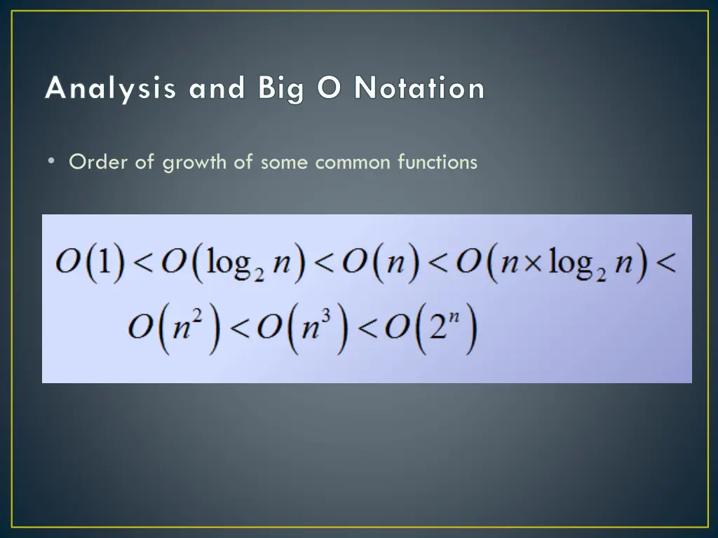 analysis and big o notation 5