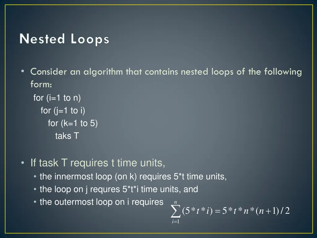 nested loops