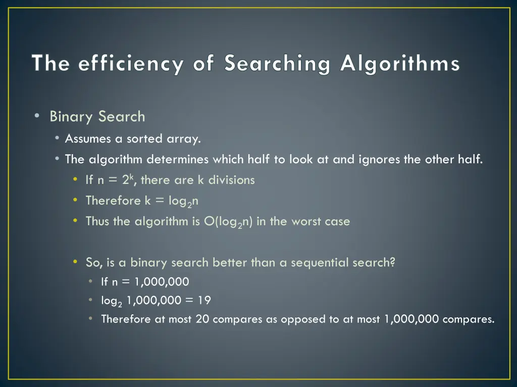 the efficiency of searching algorithms 1