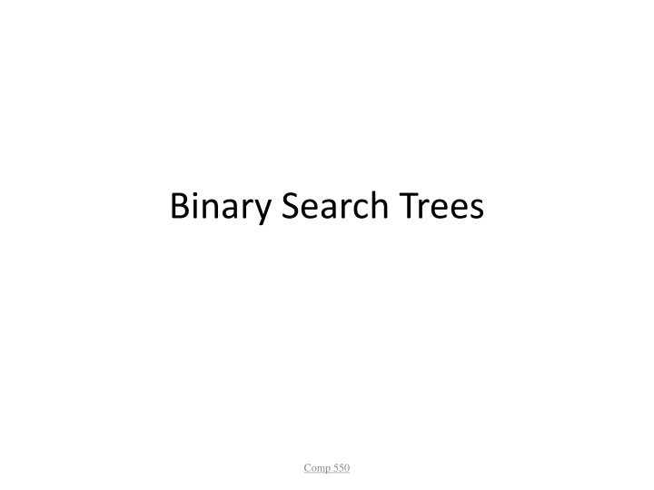 binary search trees