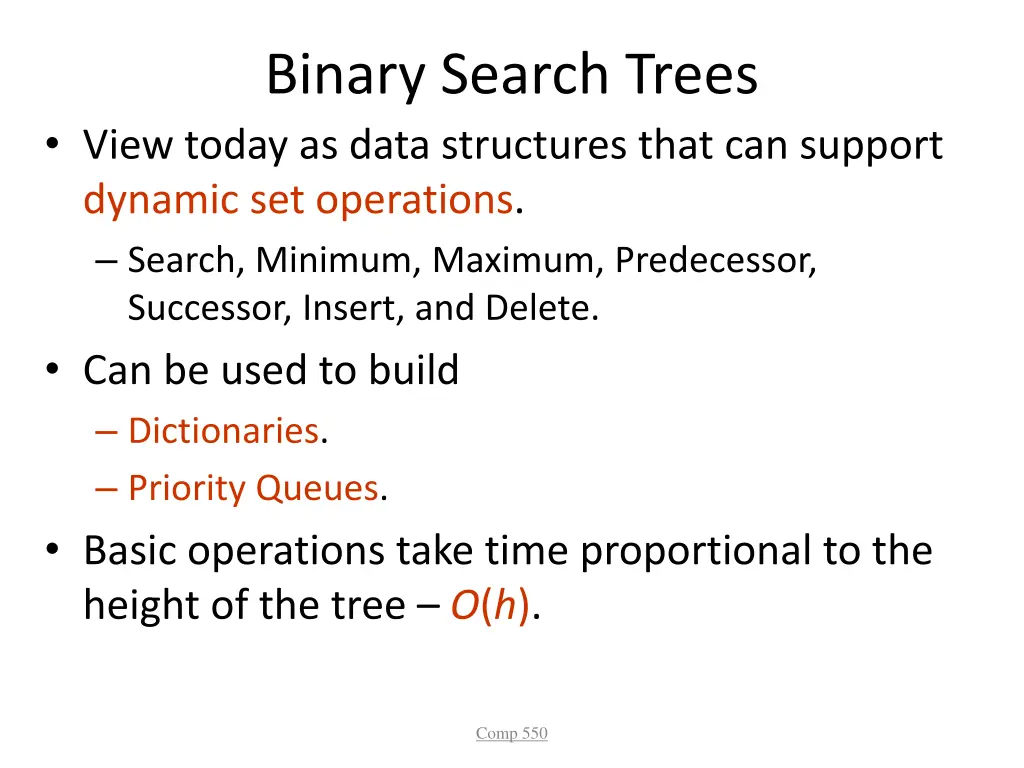 binary search trees view today as data structures 1