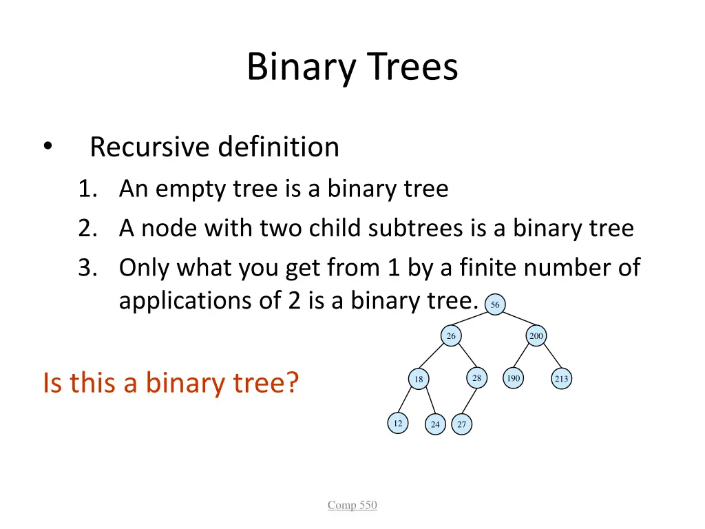 binary trees