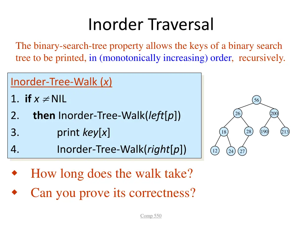 inorder traversal