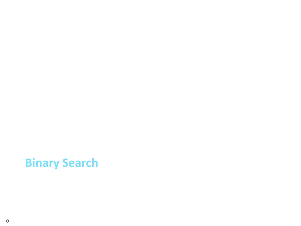 binary search